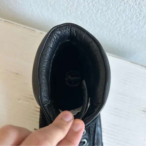Indian Motorcycle Hi-Top Mesh Riding Sneakers 12 Black Vibram Soles Lace Up