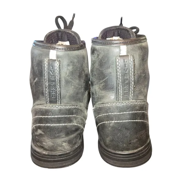 Indie Ridge The Crow 5 Gray Leather Waterproof Motorcycle Riding Boots Size 10.5