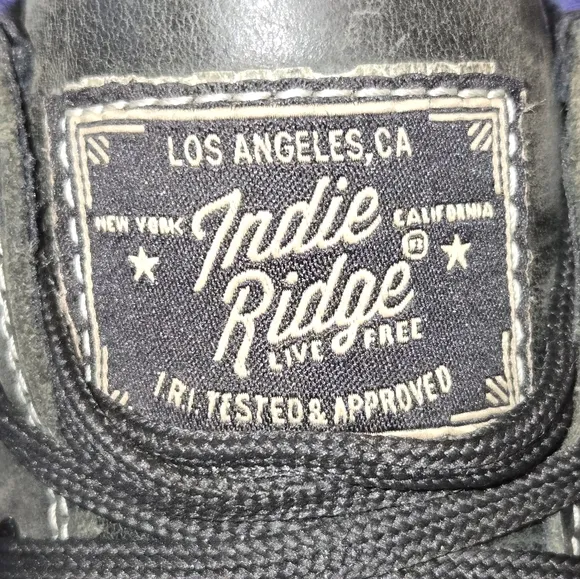 Indie Ridge The Crow 5 Gray Leather Waterproof Motorcycle Riding Boots Size 10.5