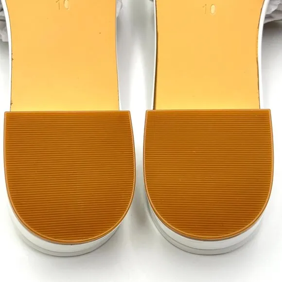 Intentionally Blank Womens Size 10 Monday White Daisy Mules Slides Sandals Shoes