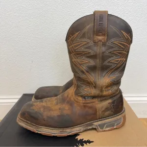 Irish Setter Marshall 11-inch Waterproof Leather Safety Toe Pull-on Boots Size 8