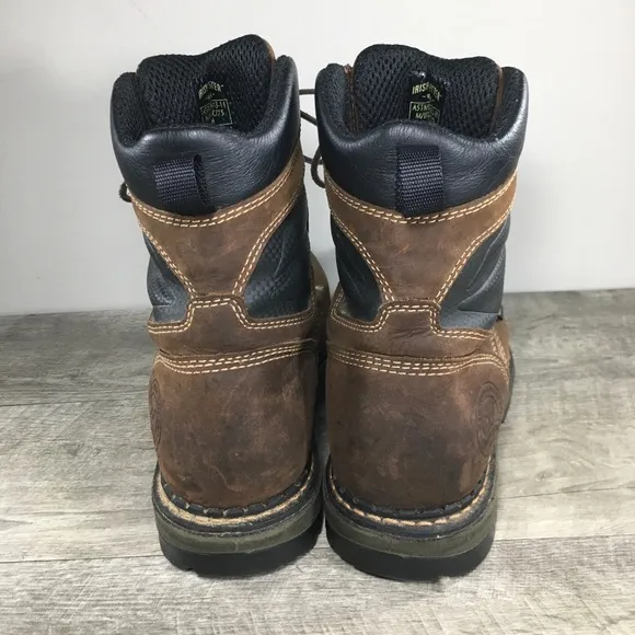 Irish Setter Men’s 83800 Ramsey Brown Leather Aluminum Toe Waterproof Boots 8.5