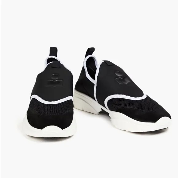 Isabel Marant Slip On Logo Sneakers in Black/White Size 35 US 5