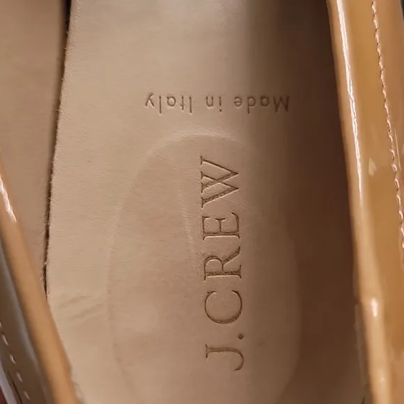 J. Crew Biella loafers Sz 9.5 Patent Leather Tan