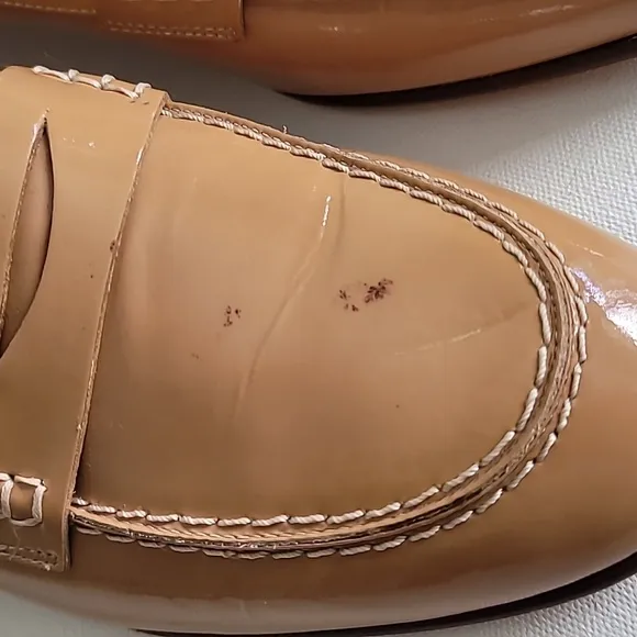 J. Crew Biella loafers Sz 9.5 Patent Leather Tan
