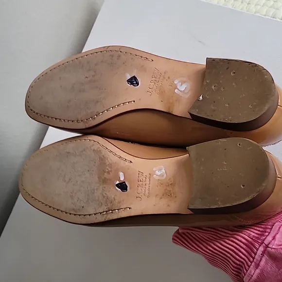 J. Crew Biella loafers Sz 9.5 Patent Leather Tan