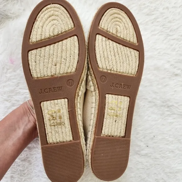J. Crew Canvas Embroidered Fruit Espadrilles Size 7