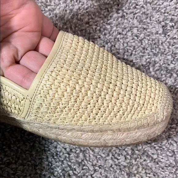 J. Crew Cream Woven Espadrilles Flats in Natural Raffia Sz 7