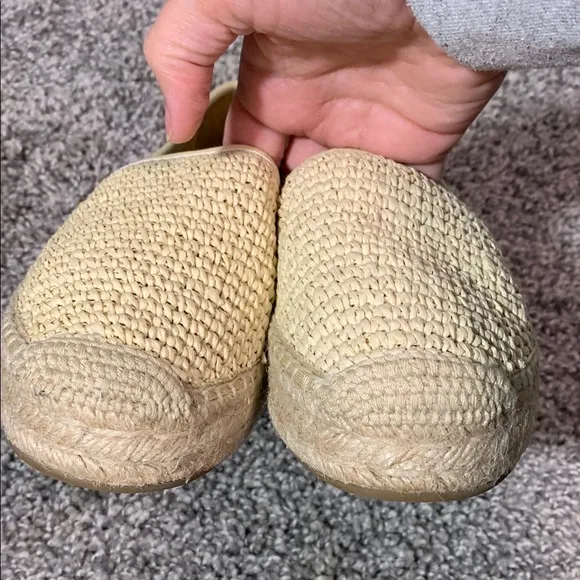 J. Crew Cream Woven Espadrilles Flats in Natural Raffia Sz 7