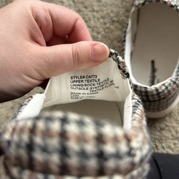 J. Crew Factory Plaid Road Trip Slip-On Sneakers
