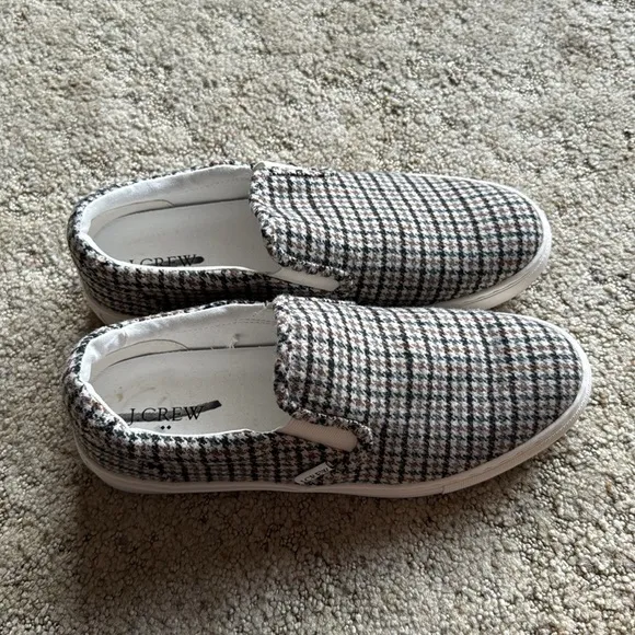 J. Crew Factory Plaid Road Trip Slip-On Sneakers