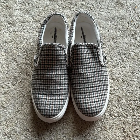 J. Crew Factory Plaid Road Trip Slip-On Sneakers