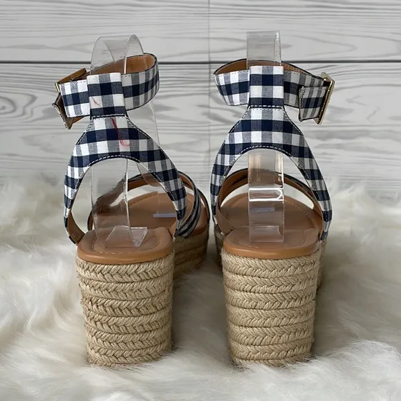 J. Crew Gingham flatform espadrilles