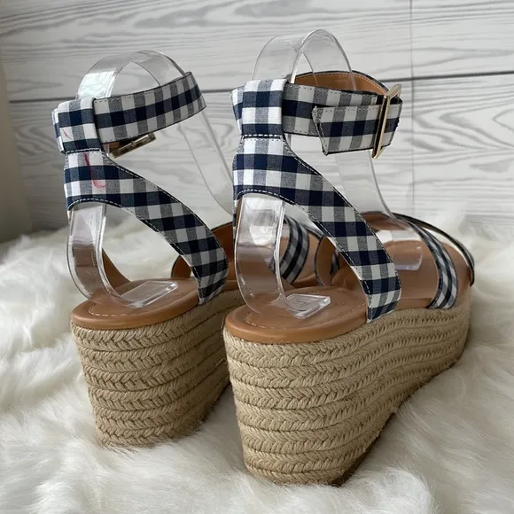 J. Crew Gingham flatform espadrilles