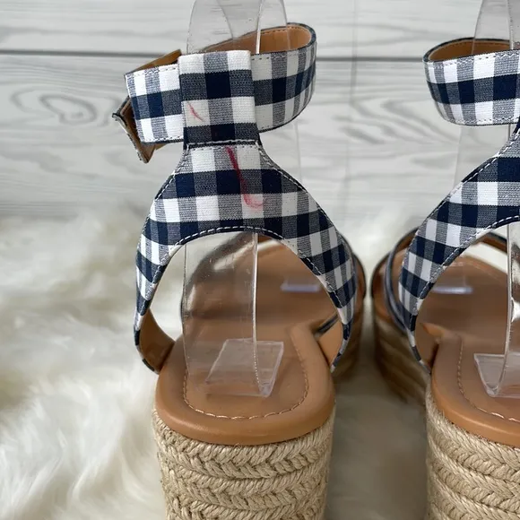J. Crew Gingham flatform espadrilles