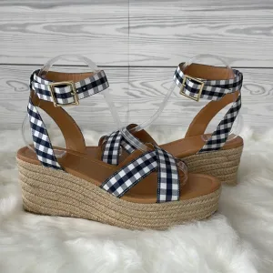 J. Crew Gingham flatform espadrilles