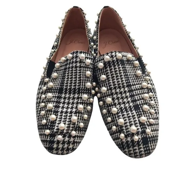 J. Crew Janie Houndstooth Loafers