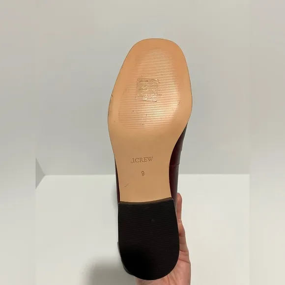 J. Crew Maison tassel loafers in Italian leather Rich Burgandy NWOB size 9