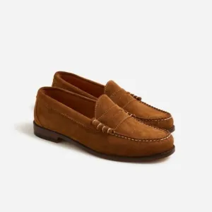 J Crew Men's Camden suede loafers with leather soles For Dark Snuff Suede bv908