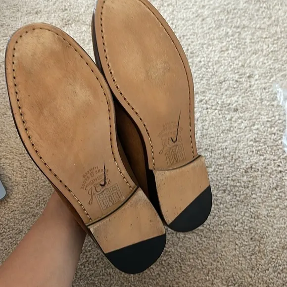 J Crew Men's Camden suede loafers with leather soles For Dark Snuff Suede bv908