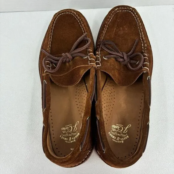 J Crew Mens Size 10.5 Loafers Brown Leather Camden Slip On English Suede