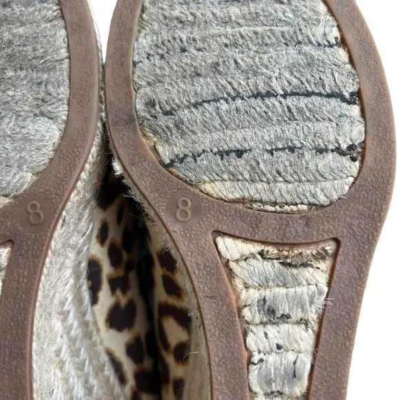 J. Crew - Seville Espadrilles Wedge Animal Leopard Print Canvas Sz 8