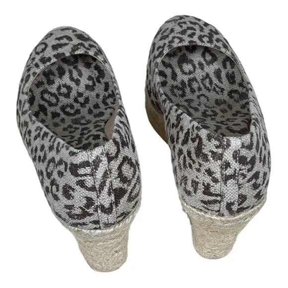 J. Crew Seville Printed Espadrilles Wedges in Chocolate Brown Leopard
