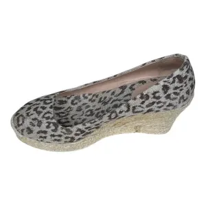 J. Crew Seville Printed Espadrilles Wedges in Chocolate Brown Leopard