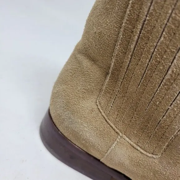 J. crew | Sherpa Lined Suede Leather Chelsea Ankle Boots Tan