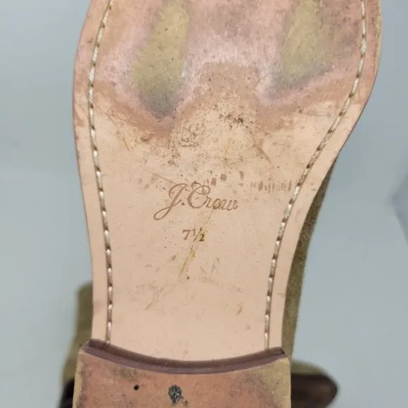 J. crew | Sherpa Lined Suede Leather Chelsea Ankle Boots Tan