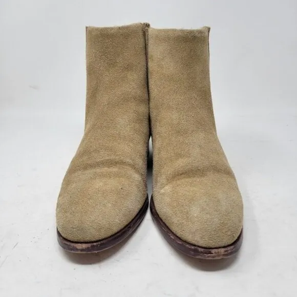 J. crew | Sherpa Lined Suede Leather Chelsea Ankle Boots Tan