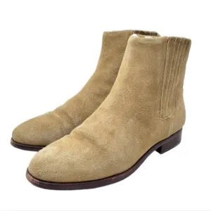 J. crew | Sherpa Lined Suede Leather Chelsea Ankle Boots Tan