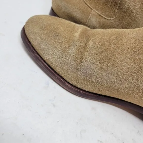 J. crew | Sherpa Lined Suede Leather Chelsea Ankle Boots Tan