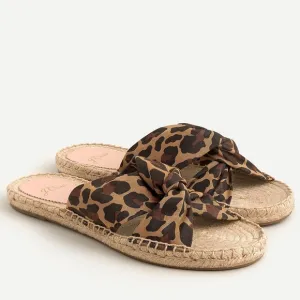 🆕{J. CREW} Twisted-Knot Espadrille Leopard Canvas