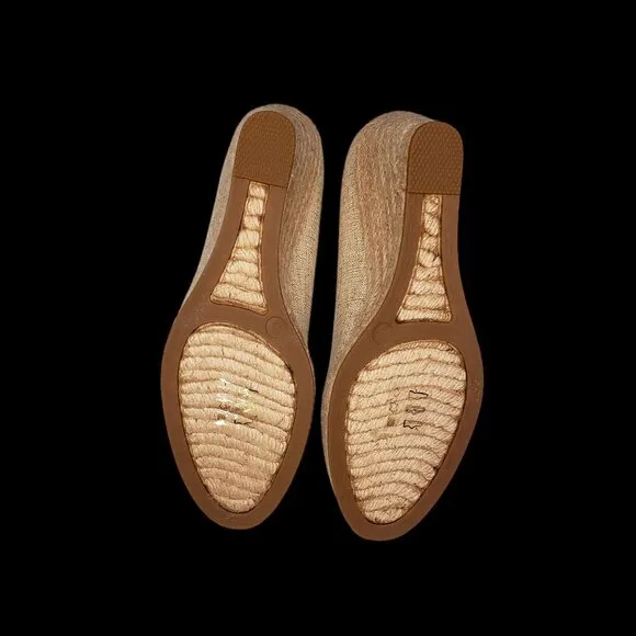J. Crew Women's Seville Espadrilles Slip On Wedge Heels Gold Metallic Size 8