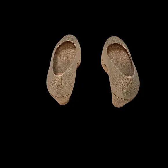 J. Crew Women's Seville Espadrilles Slip On Wedge Heels Gold Metallic Size 8