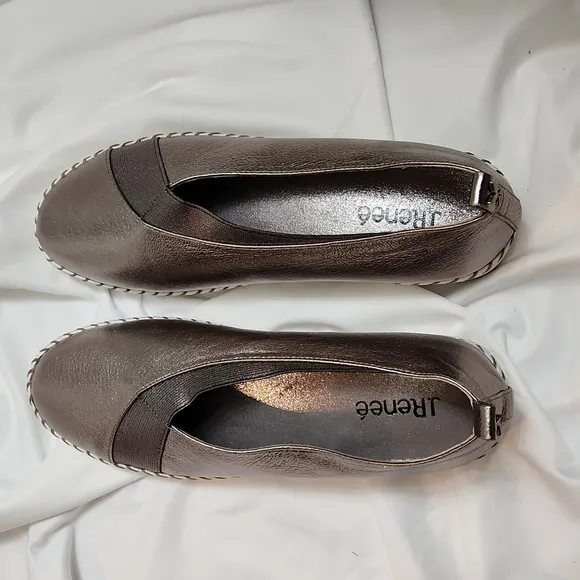 J Renee Darvina Casual Leather Round-toe Metallic Slip-on Casual shoes (w 10)