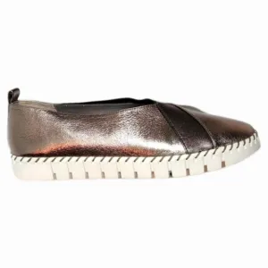 J Renee Darvina Casual Leather Round-toe Metallic Slip-on Casual shoes (w 10)