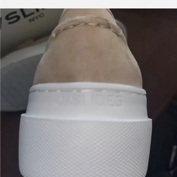 J Slides Tan Loafers EUC