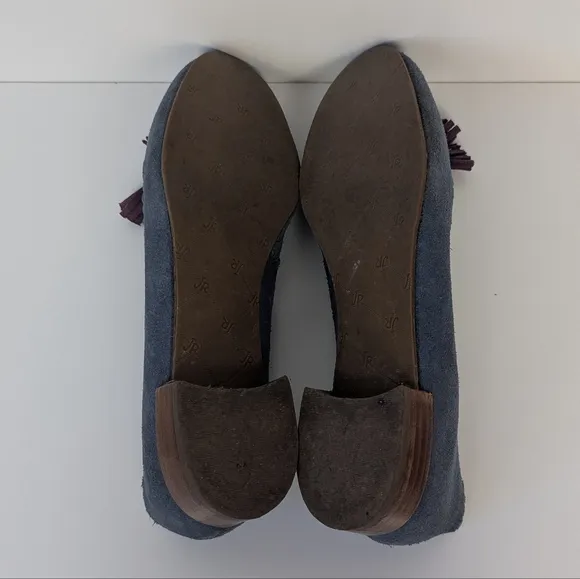 Jack Rogers Blue Suede Loafers 6
