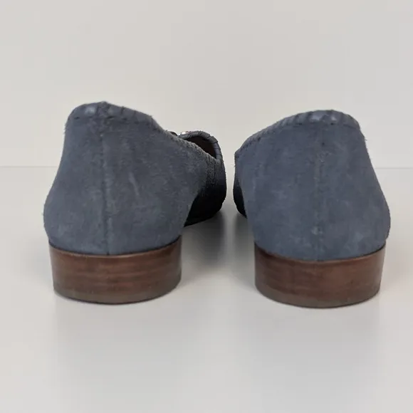 Jack Rogers Blue Suede Loafers 6