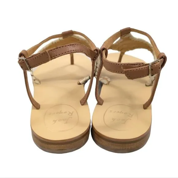 Jack Rogers Maci Leather Sandal Cognac Bone