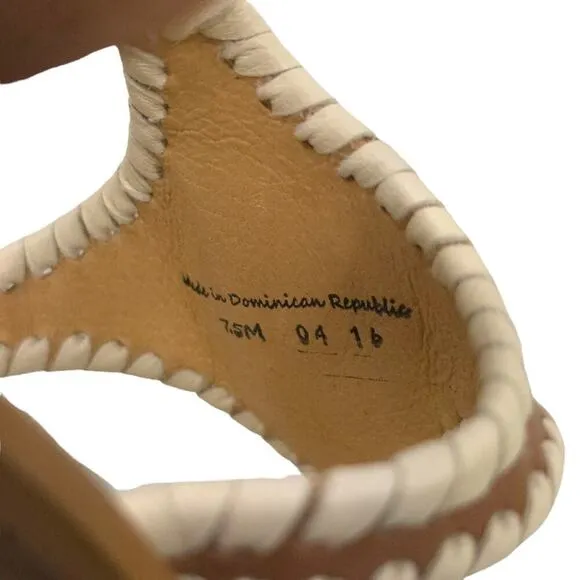 Jack Rogers Maci Leather Sandal Cognac Bone