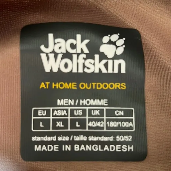 Jack Wolfskin Drumheller Jacket 🧥 Raincoat Golden Amber Tan Men’s L Women’s XL