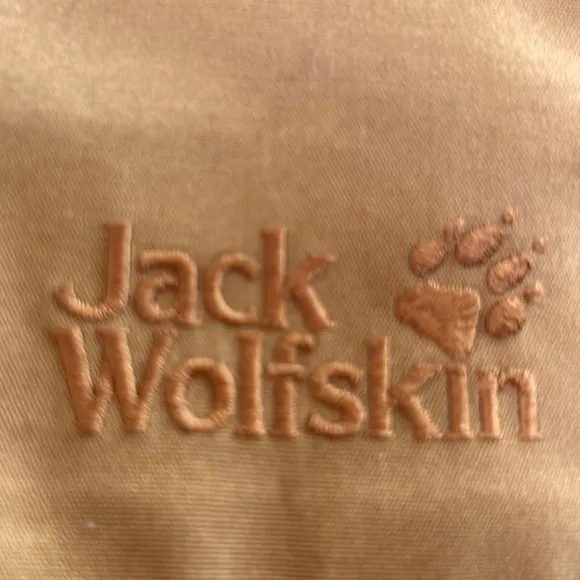 Jack Wolfskin Drumheller Jacket 🧥 Raincoat Golden Amber Tan Men’s L Women’s XL