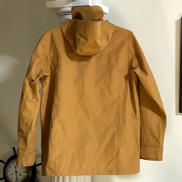 Jack Wolfskin Drumheller Jacket 🧥 Raincoat Golden Amber Tan Men’s L Women’s XL