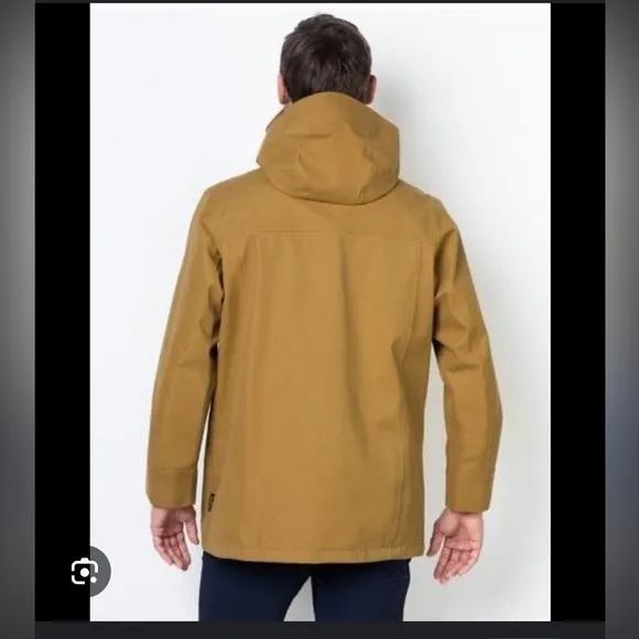 Jack Wolfskin Drumheller Jacket 🧥 Raincoat Golden Amber Tan Men’s L Women’s XL