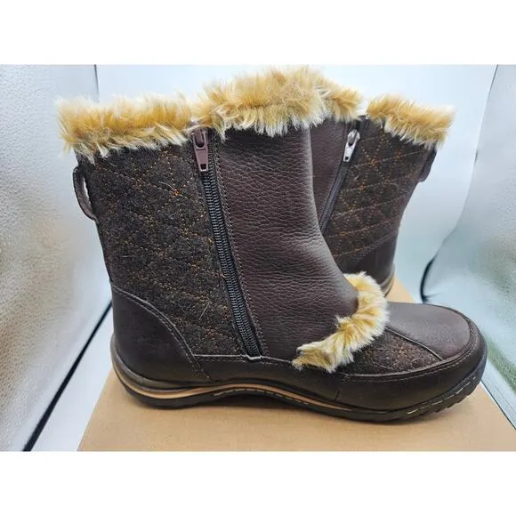 Jambu‎ Women's Eskimo Dark Brown Boots Fur Lined Size 9.5 New with Box Zip Up