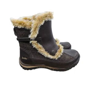 Jambu‎ Women's Eskimo Dark Brown Boots Fur Lined Size 9.5 New with Box Zip Up