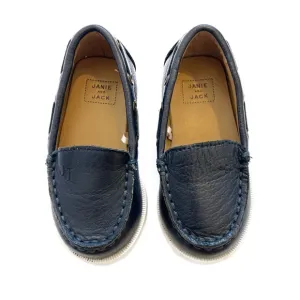 Janie and Jack Navy Blue Leather Loafers Toddler Boy’s Size 5